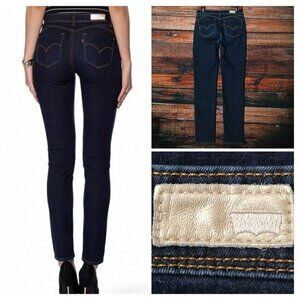 Levi's Revel Jeans Size 29 Demi Curve Skinny Mid Rise Dark Wash Denim Stretch